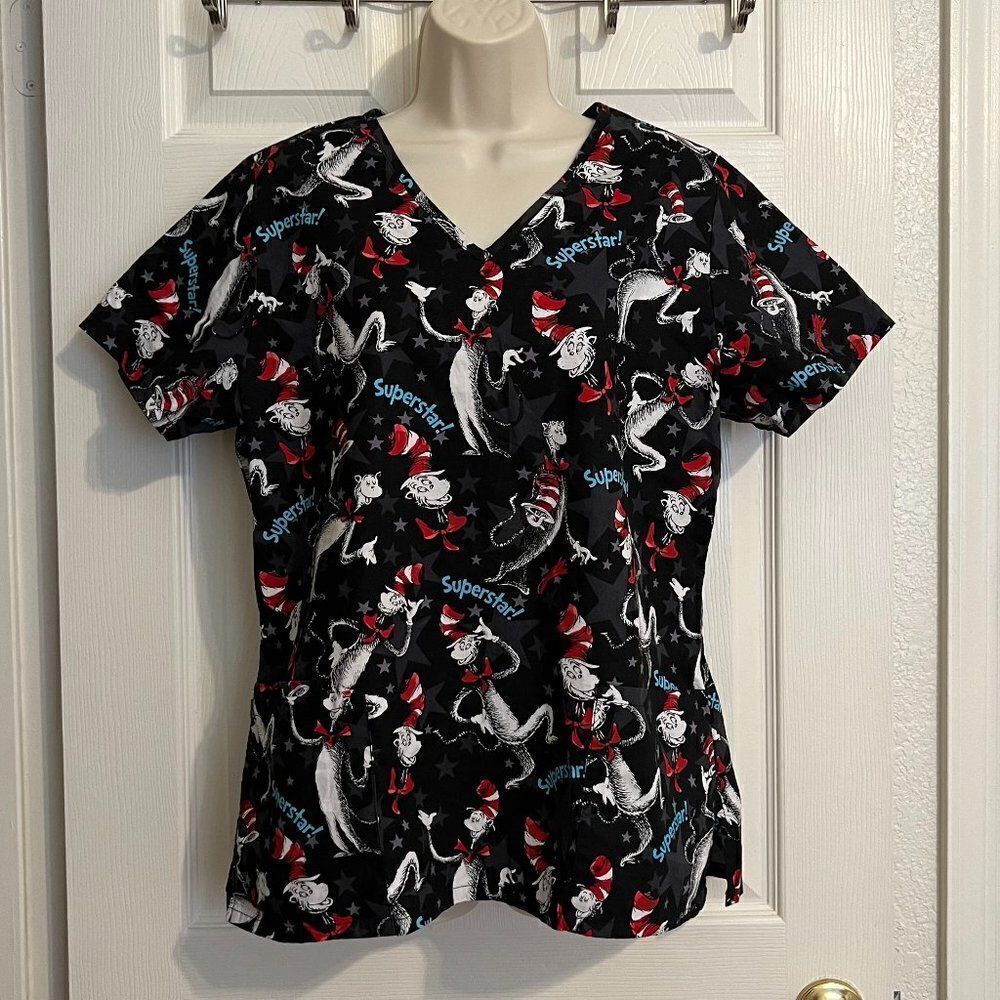 Dr. Seuss "Superstar!" Scrub Top Size M